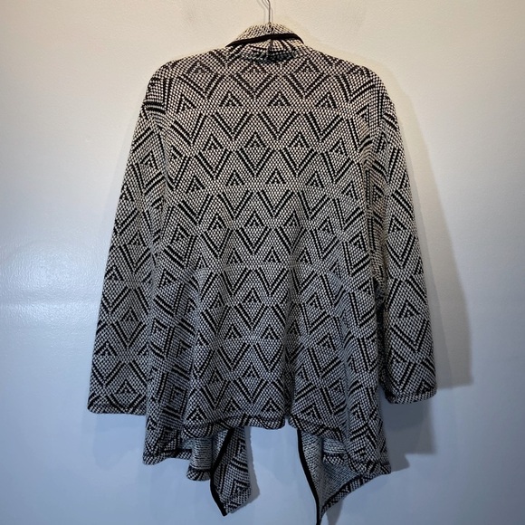 Ruby Rd Women's High Low Cardigan Size 2X Open Front Chunky Knit Herringbone - Picture 4 of 7